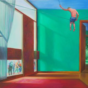 Flur (THE  LITTLE  PEOPLE  ARE COMING), 100 x 120, Öl/L, 2017