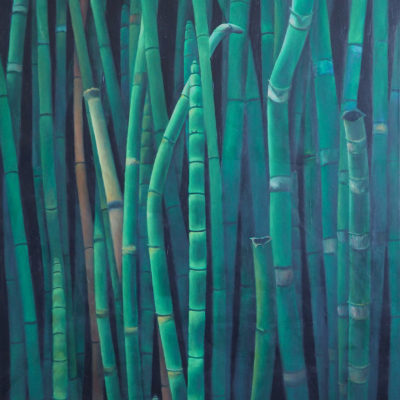 Großes Schachtelhalmbild, Öl/L, 120 x 200, 2025