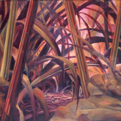 Roter Dschungel#1, Öl/L, 50 x 40, 2024